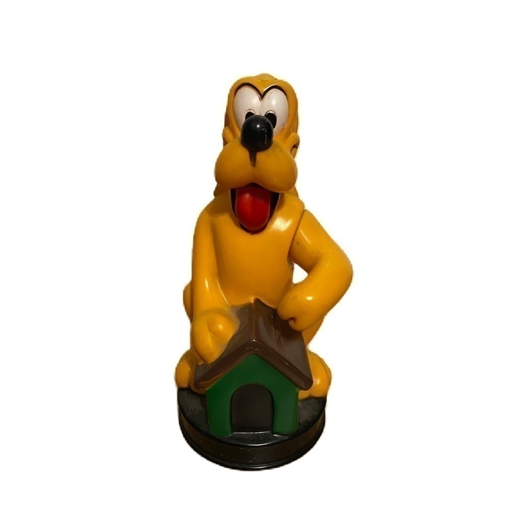 Vintage Pluto Plastic Bank Piggie Penny Change NO STOPPER Disney Dog